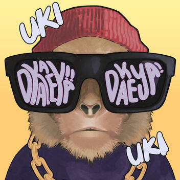 A dope ass Monkey with shades, a red beanie and gold chain on its neck.